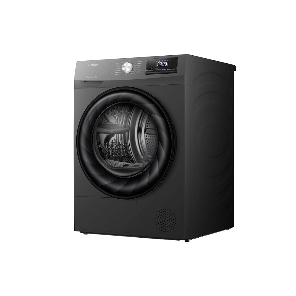 Teknix TK2HP9HS 9KG Heat Pump Dryer in Titanium - A++ Rated - POHW0114