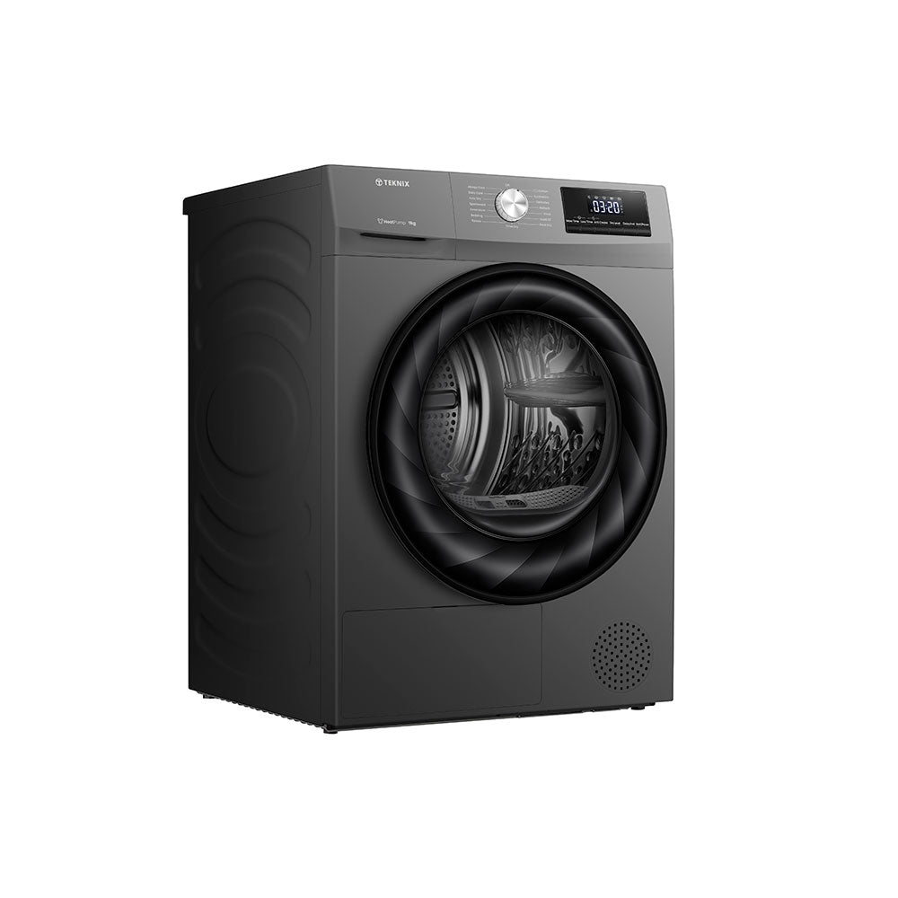Teknix TK2HP9HS 9KG Heat Pump Dryer in Titanium - A++ Rated - POHW0114