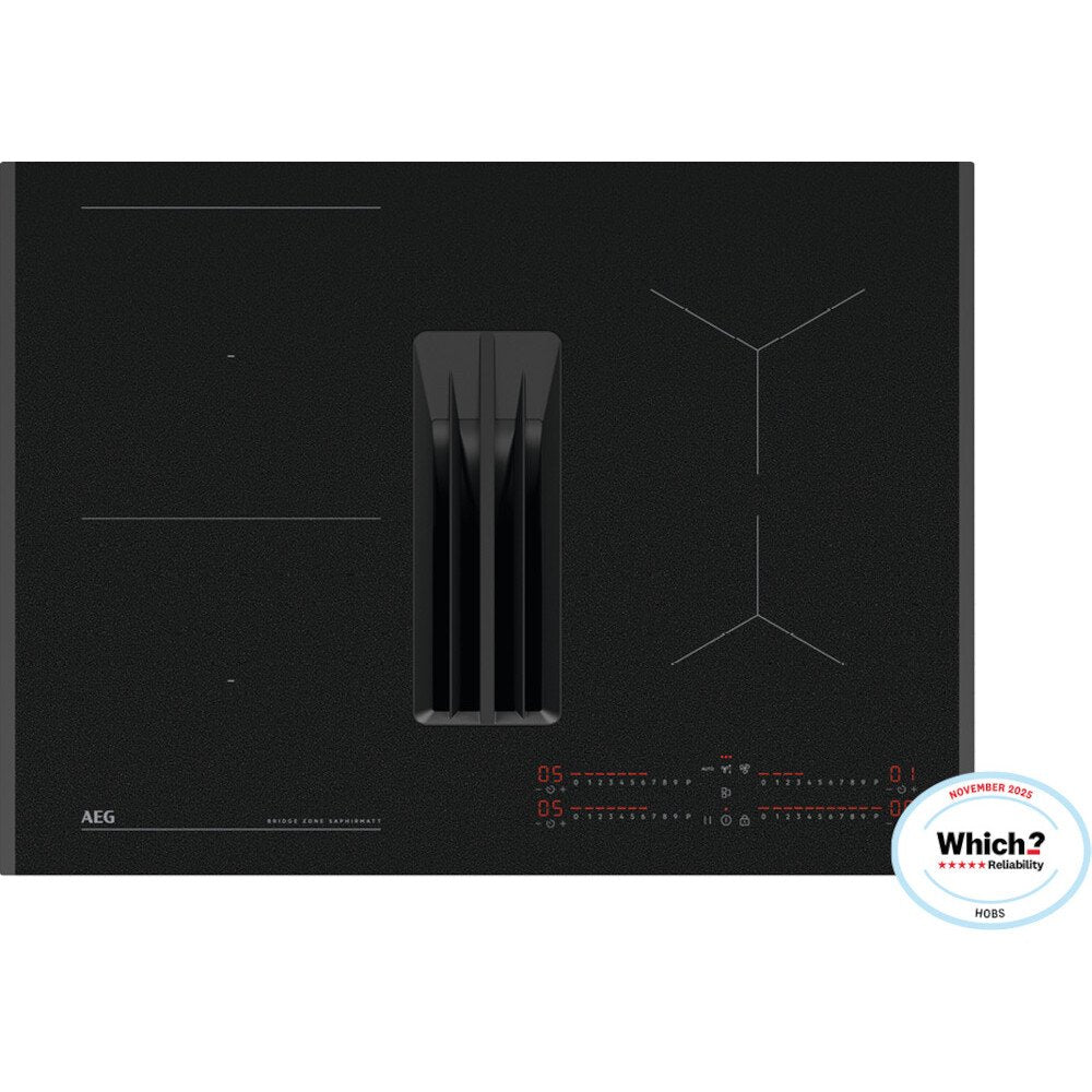 AEG SaphirMatt® TCH74B01FZ (61) 71cm 4 Zone Induction Hob with Venting Extraction in Matt Black - A+ Rated - (Tatty Box) - HW182361 - MANAGERS SPECIAL PRICE £1'119.20