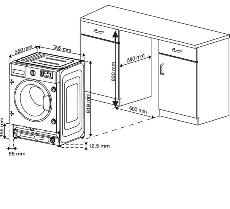 Beko WTIK94121F (38) Integrated 9KG 1400 Spin Washing Machine in White - A Rated - (Ex Display Dented) - HW181810