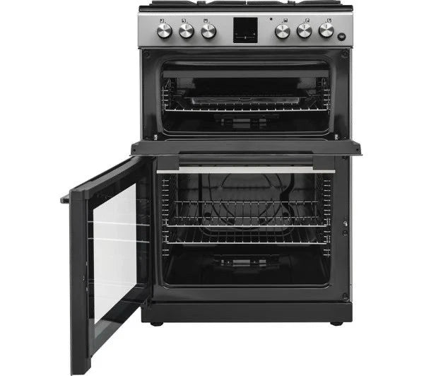 Kenwood KTG606S22 (93) 60cm Freestanding Gas Cooker in Silver and Black - A+ Rated - (Ex Display) - HW182393
