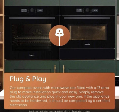 Hotpoint HPD 254CR BUK (56) 1000W 31 Litre Built-in Microwave and Grill in Black - (Blemished) - HW182156