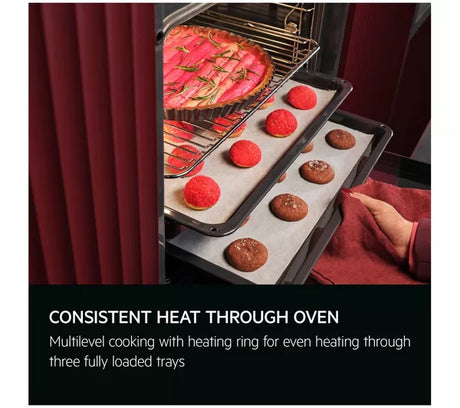 AEG Series 6000 OS6AB50AM (79) Sense Cook Aqua Clean Built-in Single Oven in Stainless Steel - A+ Rated - (Ex Display) - HW182279