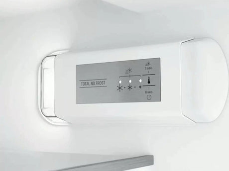 Hotpoint HTC18 T112 UK 70/30 No Frost Integrated Fridge Freezer with Sliding Hinge - E Rated from HomeWise Appliances. Stock photo of close up digital controls 
