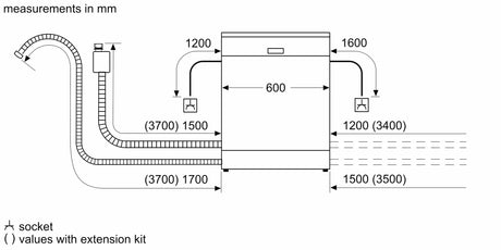 Bosch Series 4 SMV4HVX00G 14-Place Settings Integrated Dishwasher with Top Cutlery Tray - D Rated - HW182036