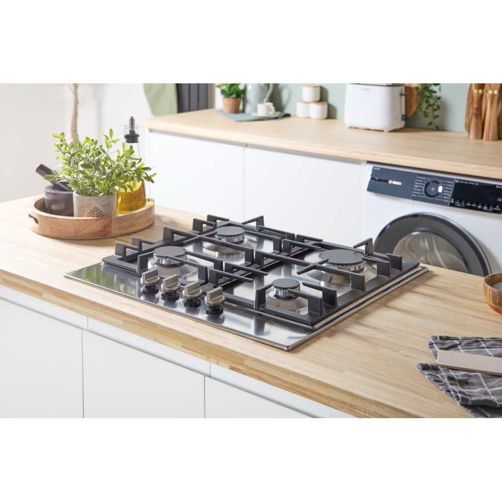 Bosch Series 6 PCP6A5I90 (30) 4 Burner Gas Hob in Stainless Steel - (New Packed) - HW182830