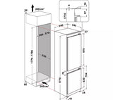 Hotpoint HTC18 T322 UK 70/30 (60) No Frost Integrated Fridge Freezer with Sliding Hinge - E Rated - HW182660