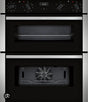 Neff N50 J1ACE2HN0b Double Built under Oven from HomeWise Appliances. Stock photo front of oven