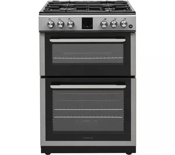Kenwood KTG606S22 (93) 60cm Freestanding Gas Cooker in Silver and Black - A+ Rated - (Ex Display) - HW182393