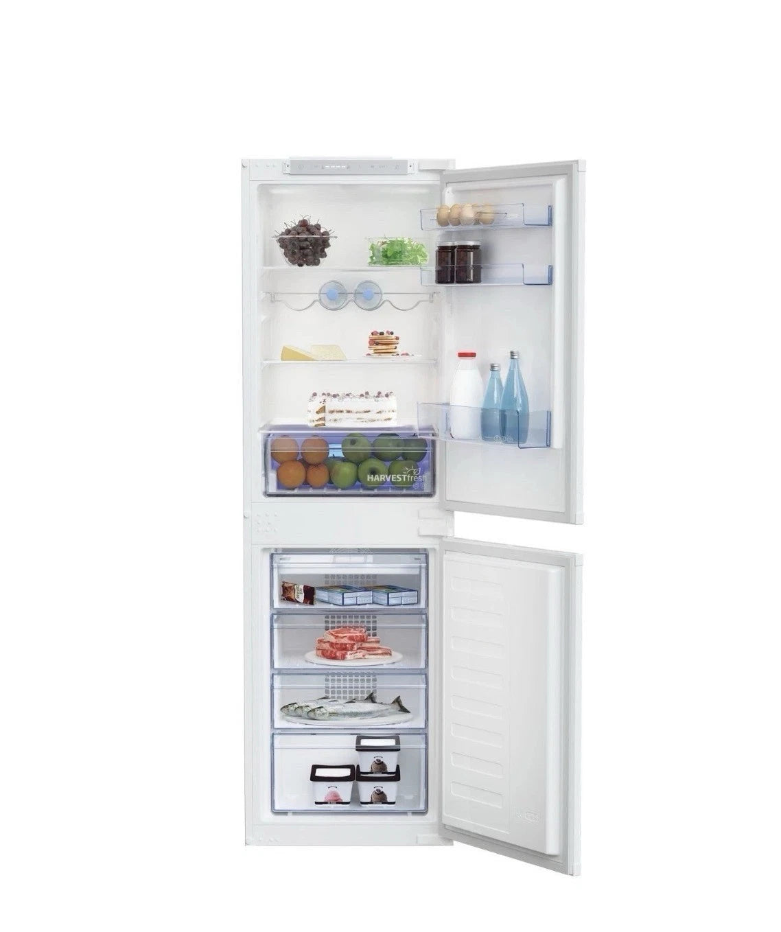 Beko BCFD4V50 (96) 50/50 Frost Free HarvestFresh™ Integrated Fridge Freezer with Sliding Hinge - E Rated - (Ex Display) - HW182196