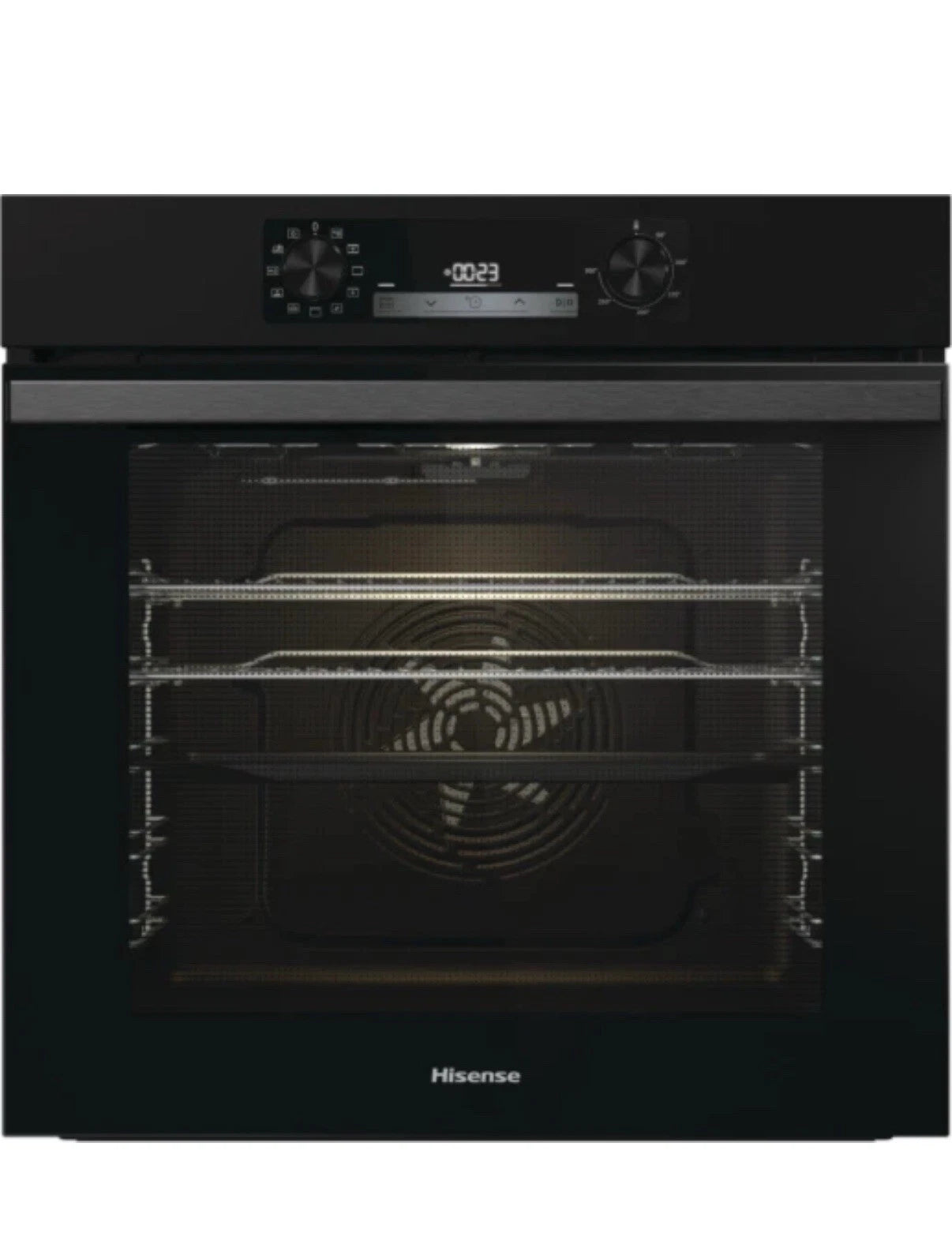 Hisense BI62211CB (40) Electric Single Oven in Black - A Rated - HW181540 stock photo front of the oven.