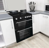 Hisense HDE3211BBUK (26) 60cm Electric Ceramic Cooker with Double Oven in Black - A+/A Rated - (Ex Display) - HW182126