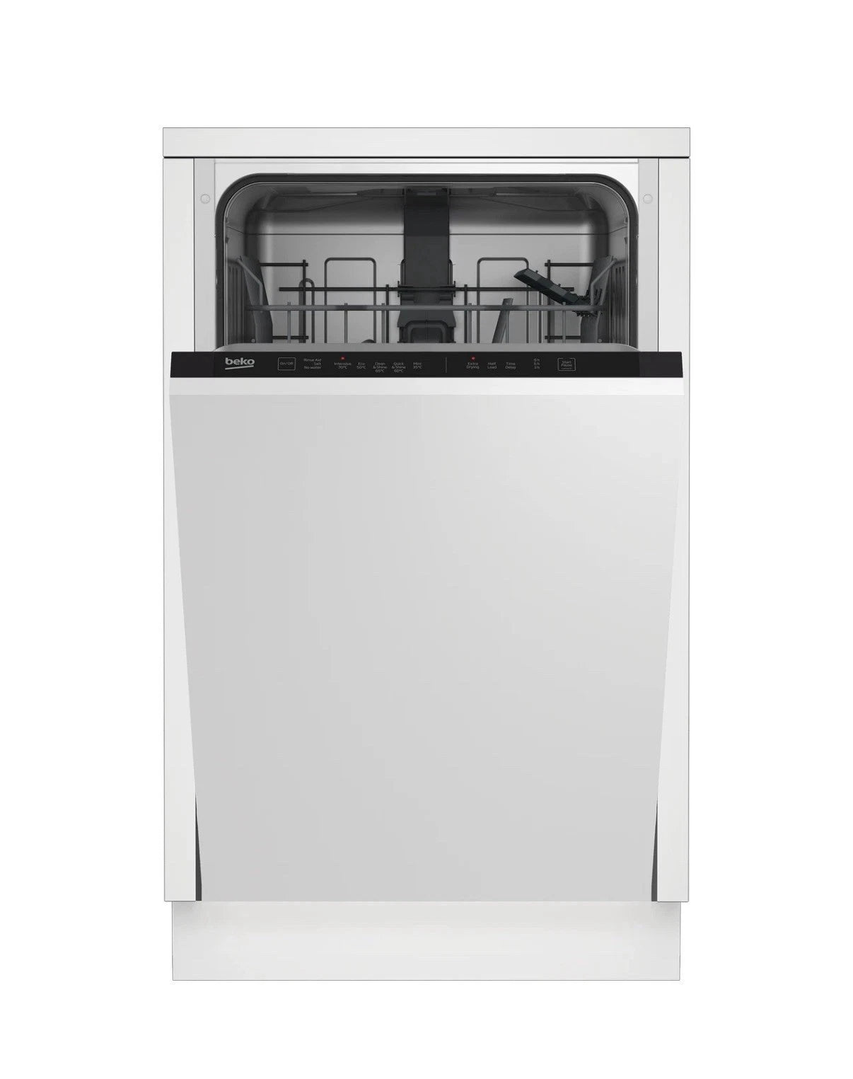 Beko DIS15020 (13) Slimline 45cm Integrated Dishwasher 10 Place Settings with Black Controls - (Ex Display) - HW182413