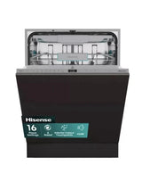 Hisense HV673A60UK (42) Full-Size Fully Integrated Dishwasher with Top Cutlery Tray - A Rated - (Ex Display) - HW182142