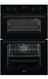 AEG 6000 DCB535060B SurroundCook Double Built-in Oven in Black - A/A Rated - (Blemished) - HW181652 stock photo front of the oven