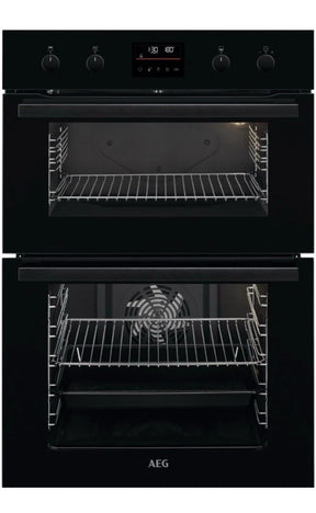 AEG 6000 DCB535060B SurroundCook Double Built-in Oven in Black - A/A Rated - (Blemished) - HW181652 stock photo front of the oven