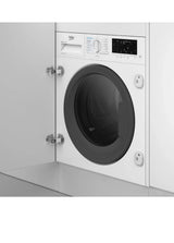 Beko WDIK954451F (43) 9+5 Kg Integrated Washer Dryer in White - (Graded Dented) - HW182343