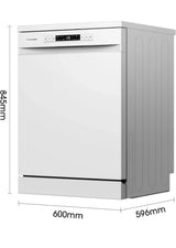 Hisense HS622E90WUK (39) 13 Place Settings Full Size Dishwasher in White - (Graded) - HW182039
