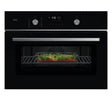 AEG 6000 Series GK6NK401B Combi Quick Compact Built-in Combination Microwave Oven in Black from HomeWise Appliances. Stock photo front