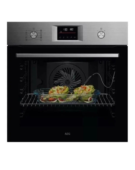 AEG Series 6000 OS6AB50AM (79) Sense Cook Aqua Clean Built-in Single Oven in Stainless Steel - A+ Rated - (Ex Display) - HW182279