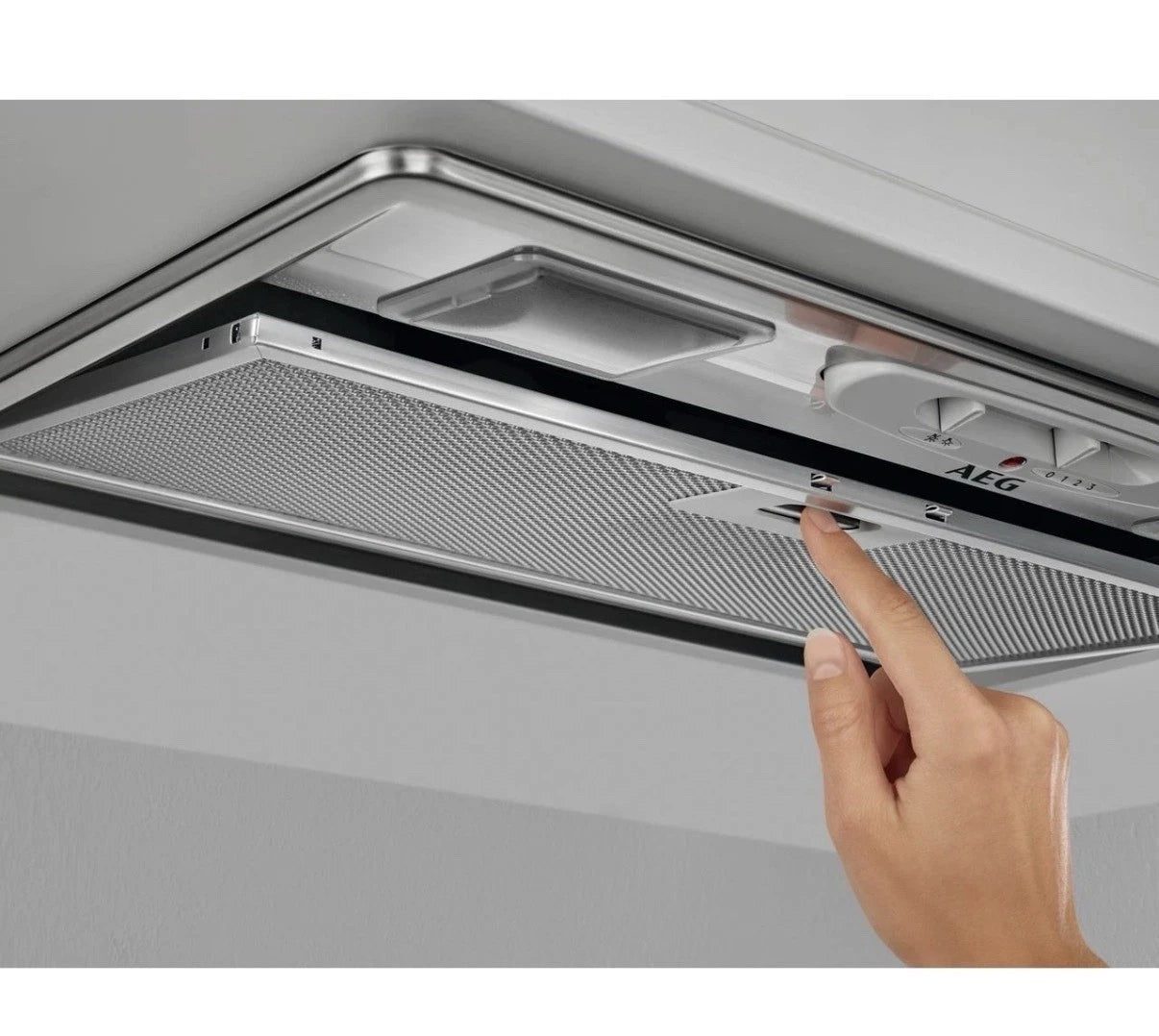 AEG DGX3523S Series 5000 52cm Built-in Canopy Extractor Hood in Grey - 3 Speeds - HW181898