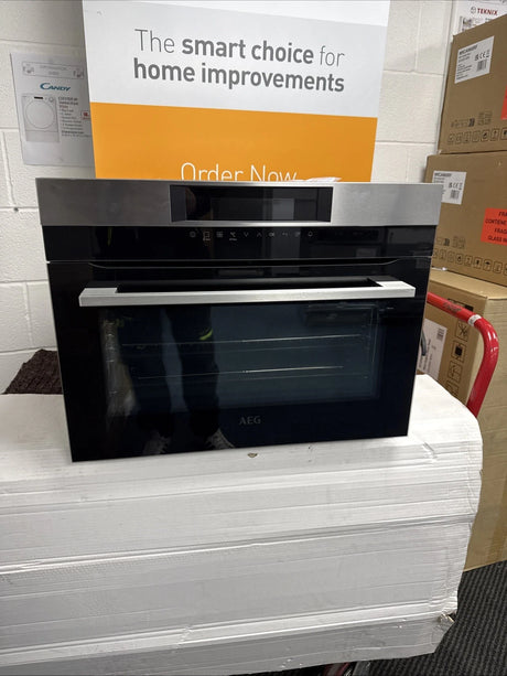 AEG KPK742220M SenseCook 43 Litre Compact Multifunction Oven with Pyrolytic Self Cleaning  in Stainless Steel - A+ Rated - (Graded) - HW181900