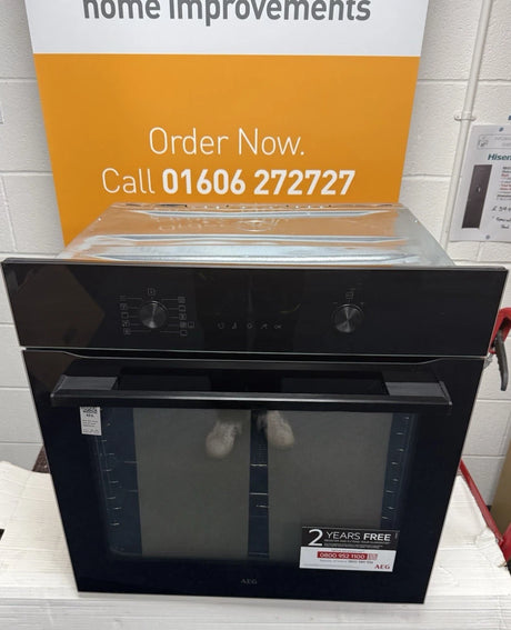 AEG 6000 Series OS6PB50AK (00) Built-in Electric Single Oven with Pyrolytic Self Cleaning in Black - A+ Rated - (Ex Display) - HW182200