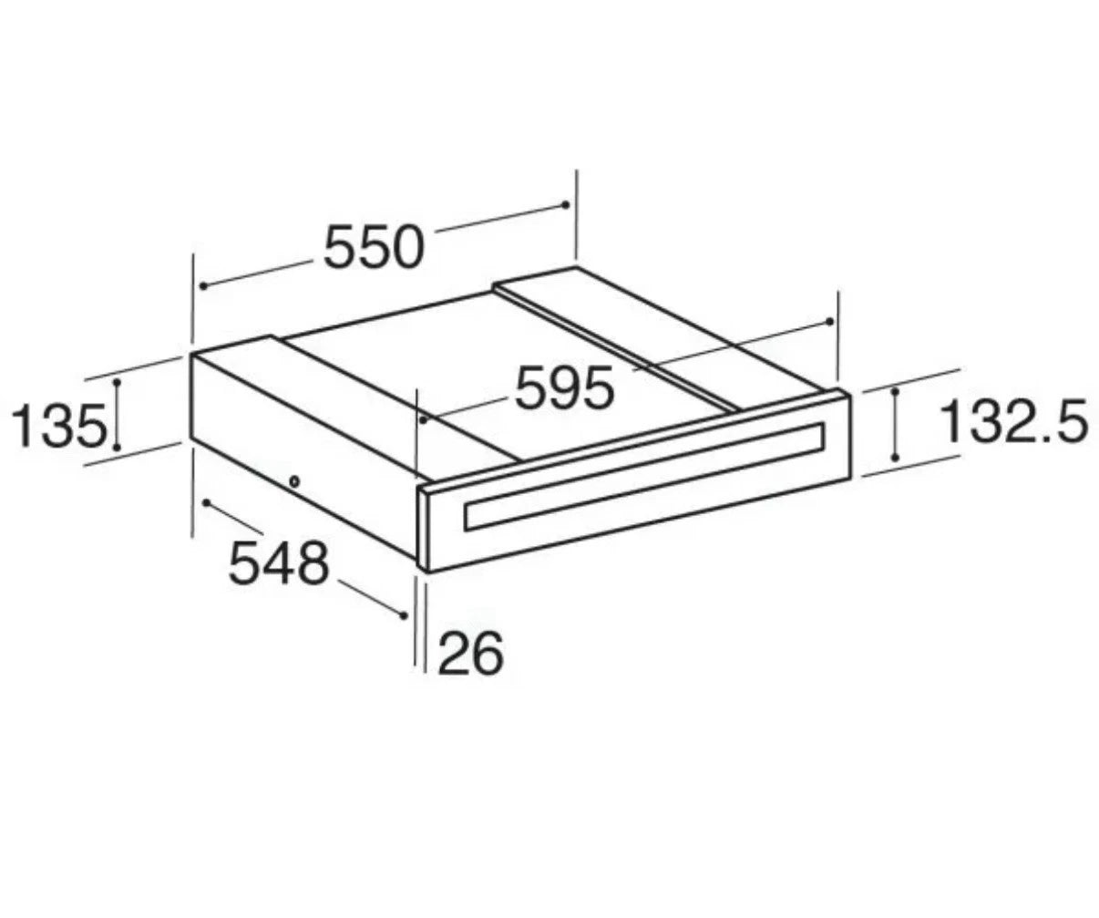 CDA VW153BL (87) 14cm Warming Drawer in Black - (Ex Display) - HW181987