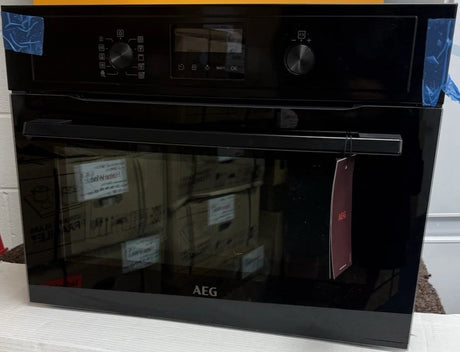 AEG 5000 KOX36506GB (58) CombiAir Built-in Oven and Microwave in Black - (Ex display) - HW182758