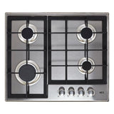 AEG HGB64200SM (44) 3000 59cm 4 Burner Gas Hob in Stainless Steel - (New) - HW182244
