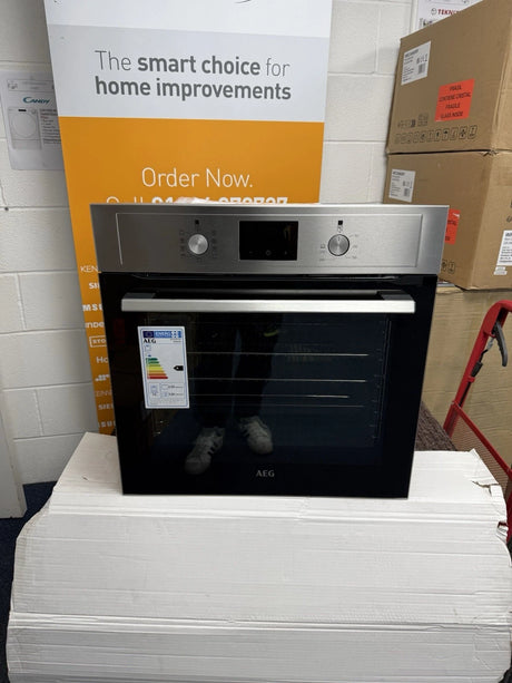 AEG BEX335011M (17) SurroundCook Built-in Electric Single Oven with Aqua Clean in Stainless Steel - A Rated - (Blemished) - HW181817 - MANAGERS SPECIAL PRICE £215.20