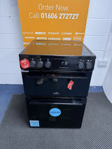 Belling FSA Vision 60E BLK (70) 444412049 60cm Electric Ceramic Cooker with Double Oven in Black - (Ex Display) - HW182370