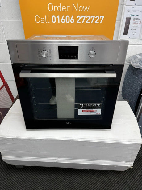 AEG 3000 Series BPX535061M (40) Built-in Electric Single Oven with Pyrolytic Self Cleaning in Stainless Steel - A+ Rated - (Graded) - HW181840
