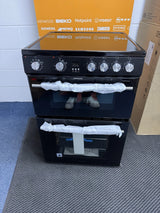Hisense HDE3211BBUK (26) 60cm Electric Ceramic Cooker with Double Oven in Black - A+/A Rated - (Ex Display) - HW182126