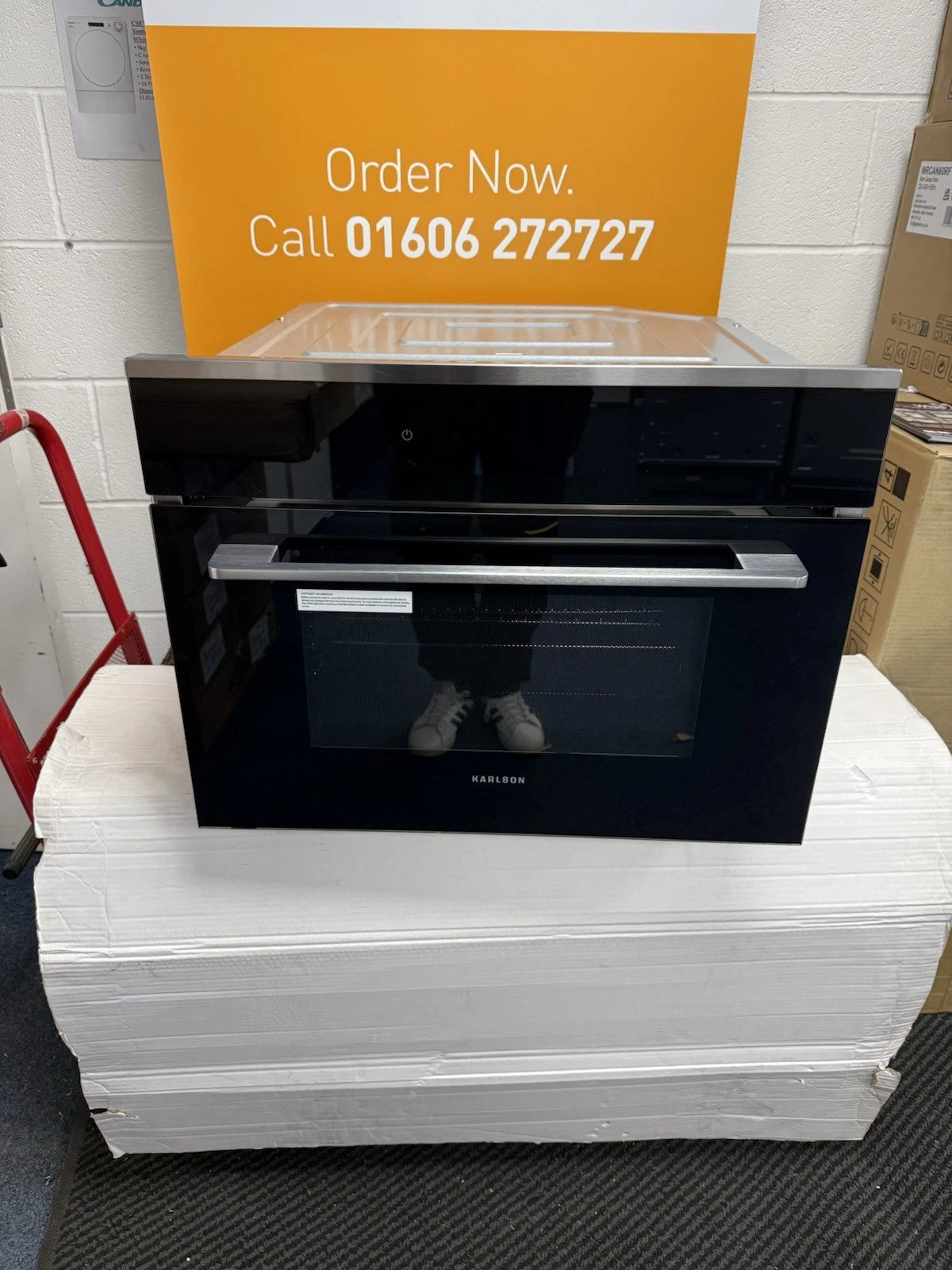 Karlson WRCMOVTFTSS Built-in Compact Combination Oven and Microwave in Black and Stainless - (Ex Display) - HW181916