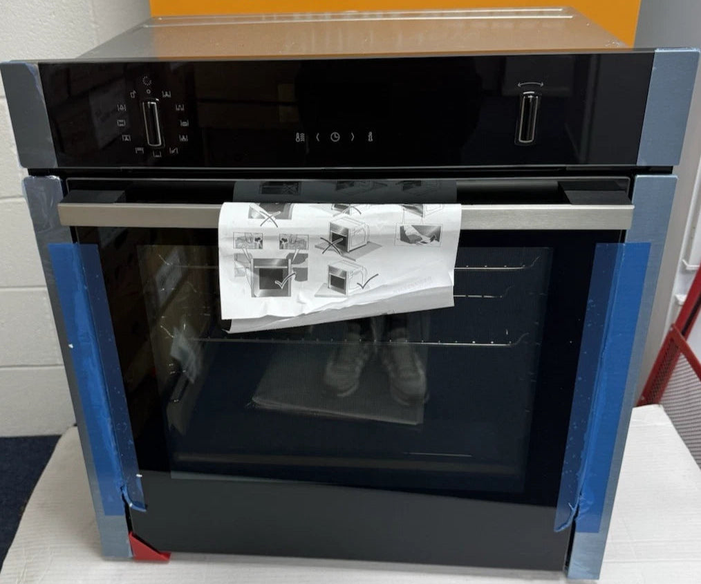 Neff N50 B6ACH7AN7B (68) Slide & Hide Built-in Single Oven with Pyrolytic Self Cleaning in Stainless Steel - A+ Rated - (Ex Display) - HW182768
