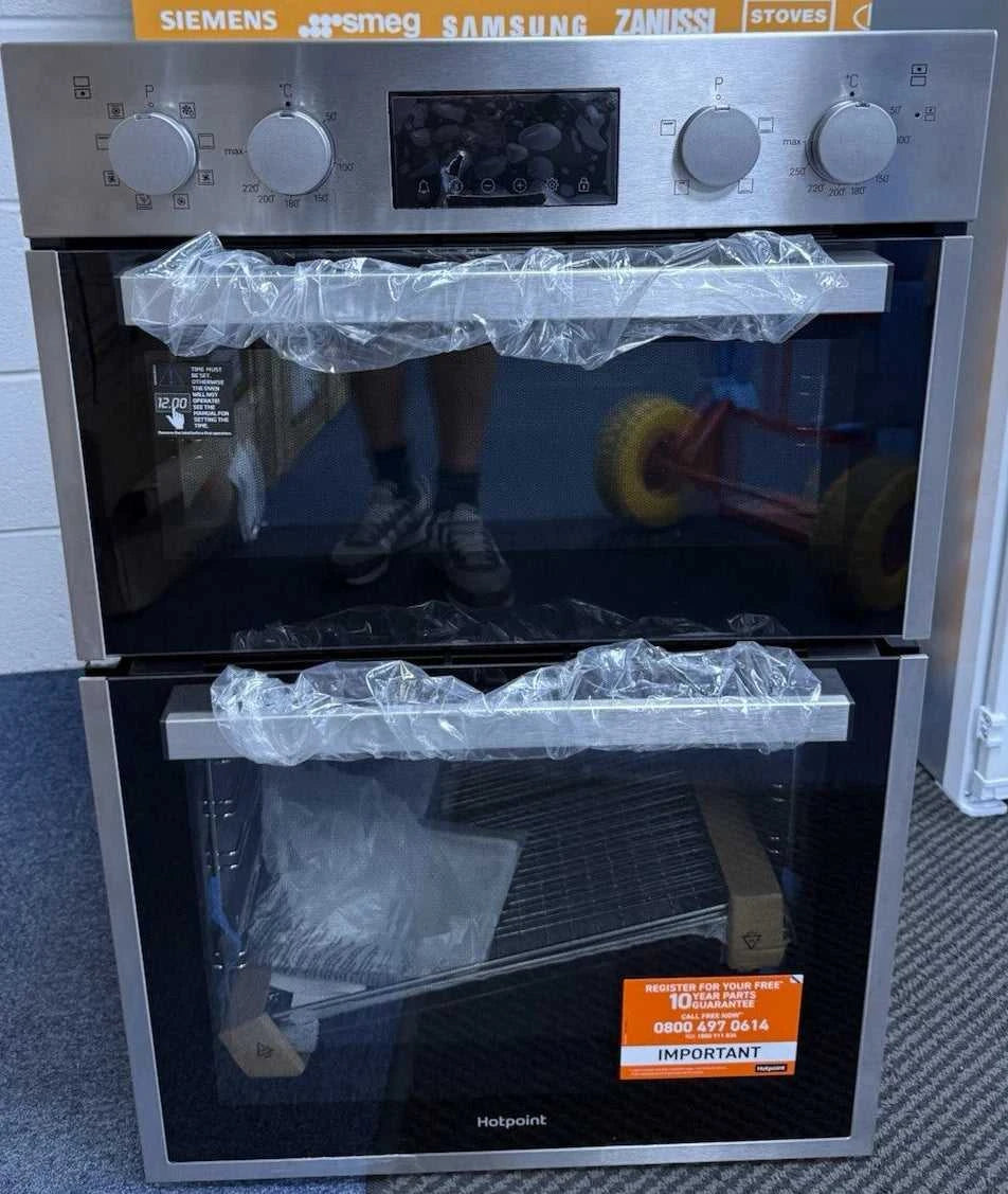 Hotpoint DIH 82D IX (03) Double Built-In Electric Oven in Stainless Steel - A/A Rated - (Ex Display) - HW182803