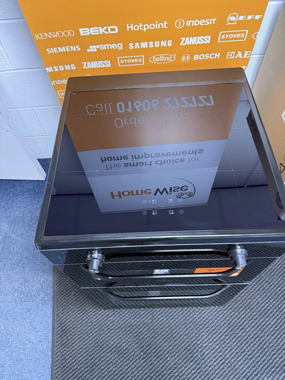 Hotpoint HDE6IDC2B1 (92) Freestanding Electric Cooker with Induction Hob and Double Oven in Black - A/A Rated  - (Ex Display) - HW182092