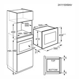 AEG 6000 OB6SM261UB Built in 900 Watt 26 Litre Microwave Oven in Black - HW182168