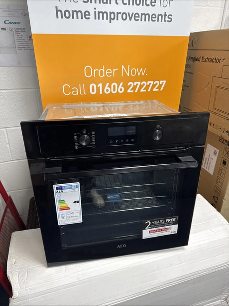 AEG  BPX535A61B (22) 3000 Built-in Single Electric Oven with AirFry and Pyrolytic Self Cleaning - A+ Rated - (Ex Display) - HW182022