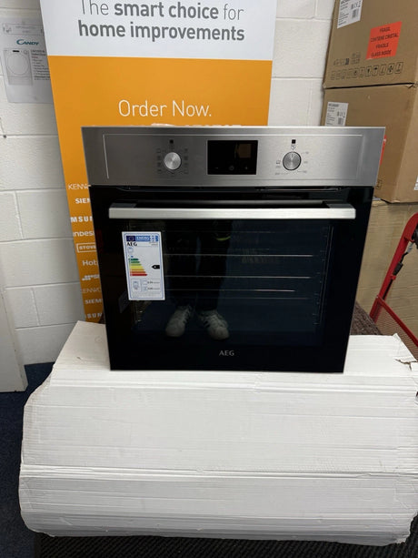 AEG BEX335011M (17) SurroundCook Built-in Electric Single Oven with Aqua Clean in Stainless Steel - A Rated - (Blemished) - HW181817 - MANAGERS SPECIAL PRICE £215.20