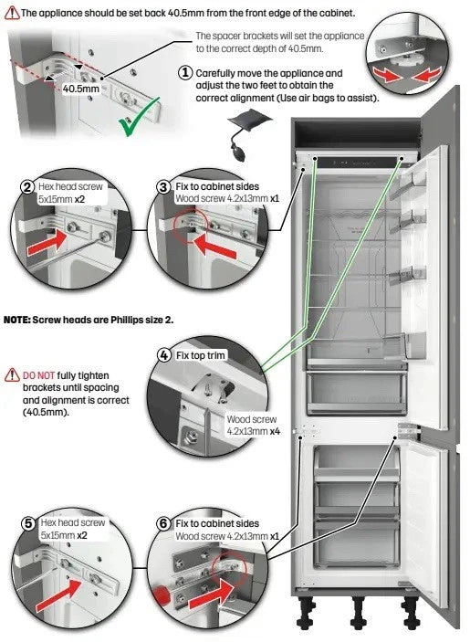 Lamona 70/30 Integrated Fridge Freezer LAM6380 - Extra Tall and Oversized -  HW181778