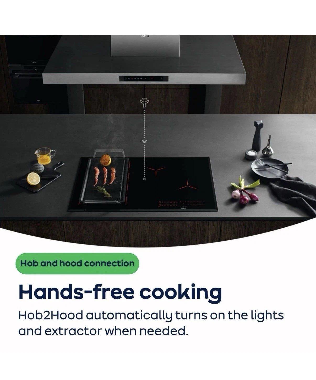 AEG 7000 Series IAX64411CB 59cm 4-Zone SenseBoil® Induction Hob in Black - Hob2Hood - (Tatty Box) - HW181823