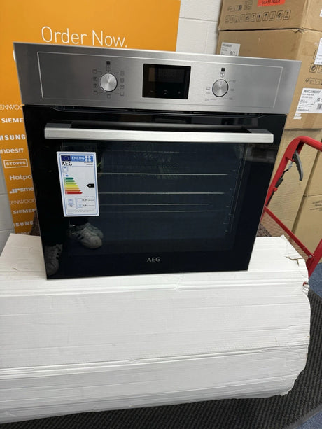 AEG BEX335011M (17) SurroundCook Built-in Electric Single Oven with Aqua Clean in Stainless Steel - A Rated - (Blemished) - HW181817 - MANAGERS SPECIAL PRICE £215.20