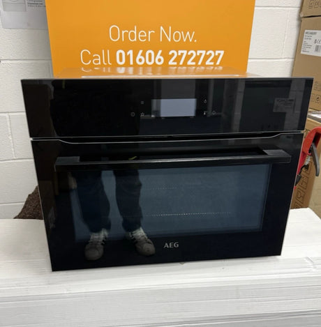 AEG KMK768080B (84) 7000 Series CombiQuick Built In Microwave Oven with Enamel Cleaning in Classic Black - (Ex Display) - HW181984