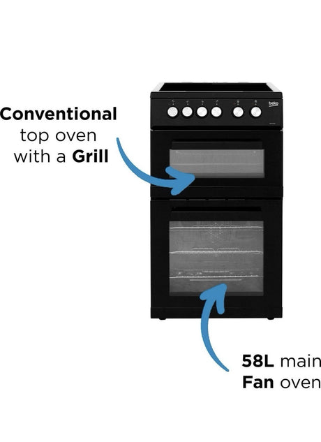Beko KDVC563AK (99) 50cm Freestanding Electric Ceramic Cooker in Anthracite - A/A Rated - (Ex Display) - HW182099