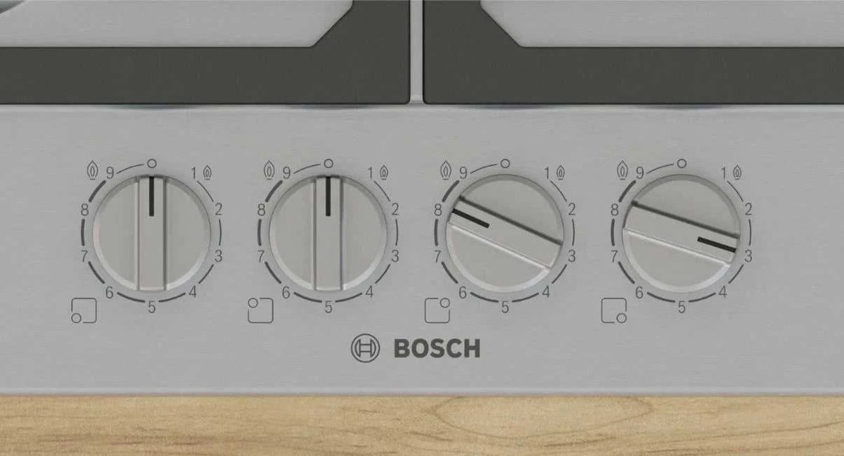 Bosch Series 6 PCP6A5I90 (30) 4 Burner Gas Hob in Stainless Steel - (New Packed) - HW182830