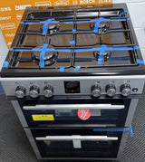 Kenwood KTG606S22 (93) 60cm Freestanding Gas Cooker in Silver and Black - A+ Rated - (Ex Display) - HW182393