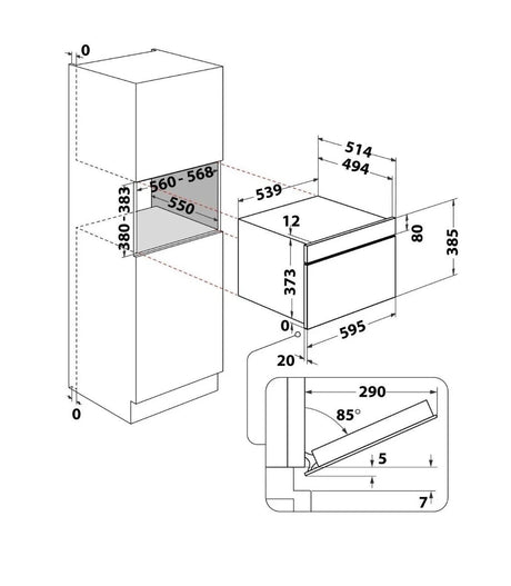 Hotpoint HPD 254CR BUK (59) 1000W 31 Litre Built-in Microwave and Grill in Black - (Ex Display) - HW182159