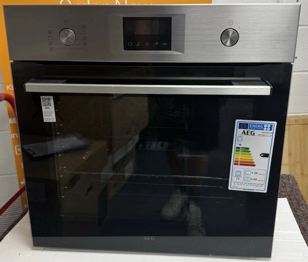 AEG Series 6000 OS6AB50AM (94) Sense Cook Aqua Clean Built-in Single Oven in Stainless Steel - A+ Rated - (Blemished) - HW182294